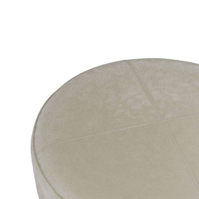 Arteriors FOI10 Ottoman, White Hair on Hide