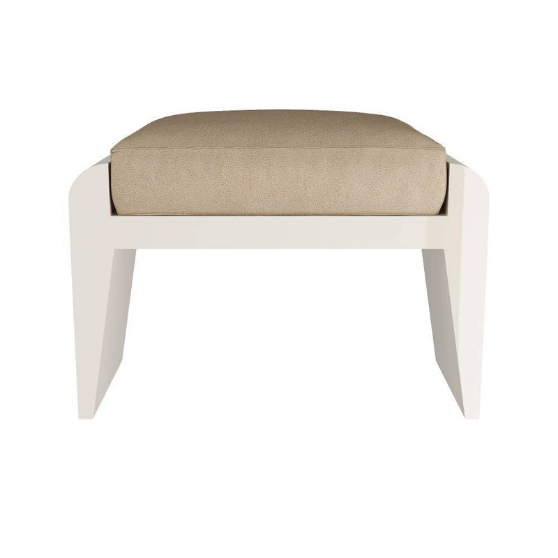 Arteriors FOS02 Ottoman, Sand Vegan Leather