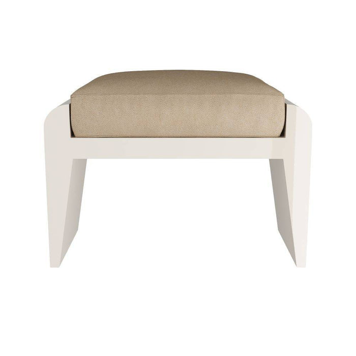 Arteriors FOS02 Ottoman, Sand Vegan Leather
