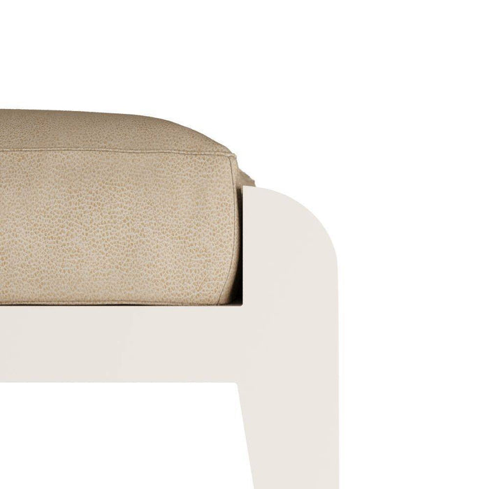 Arteriors FOS02 Ottoman, Sand Vegan Leather