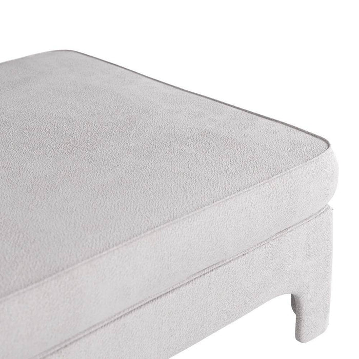 Arteriors FOU02 Ottoman, Stone Boucle