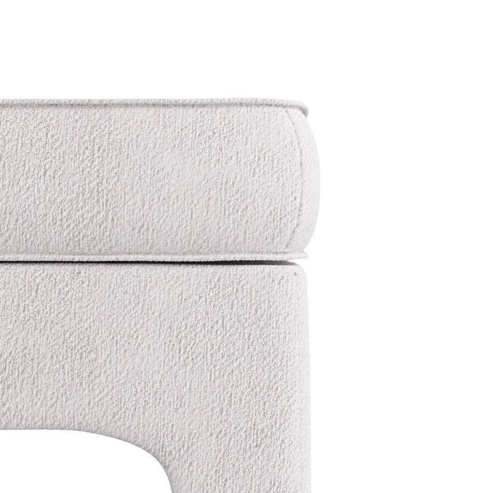 Arteriors FOU02 Ottoman, Stone Boucle