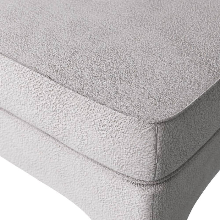 Arteriors FOU02 Ottoman, Stone Boucle
