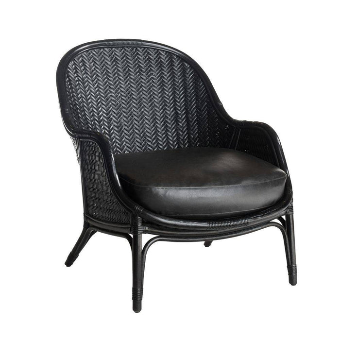 Arteriors FRS07 Lounge Chair, Noir Vegan Leather