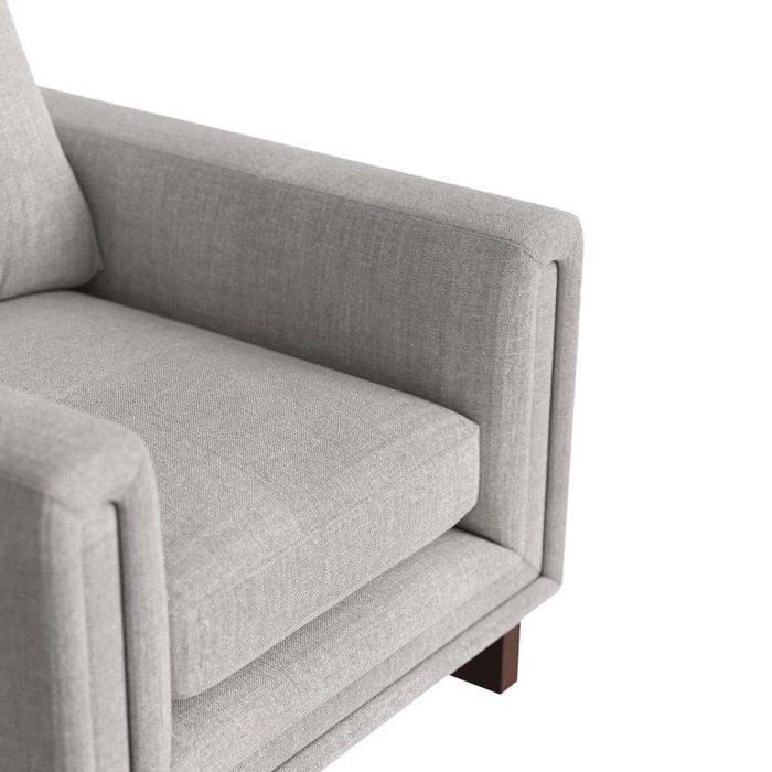 Arteriors FRU02 Chair, Oyster Linen/Dark Walnut