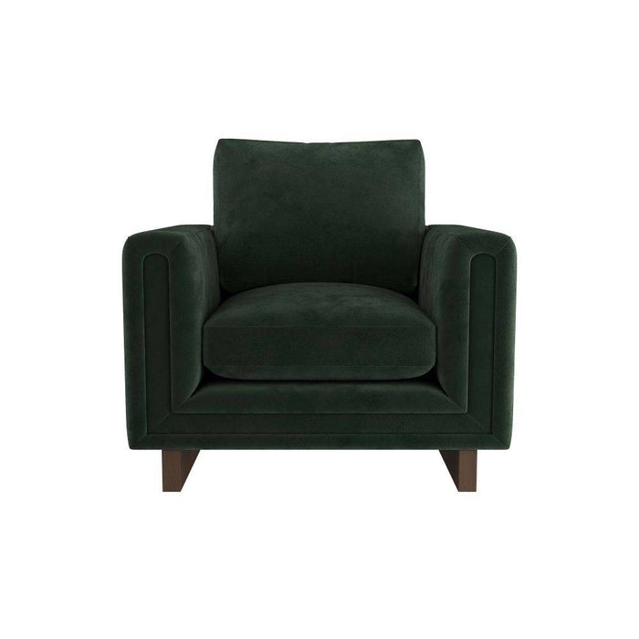 Arteriors FRU03 Chair, Forest Velvet/Dark Walnut