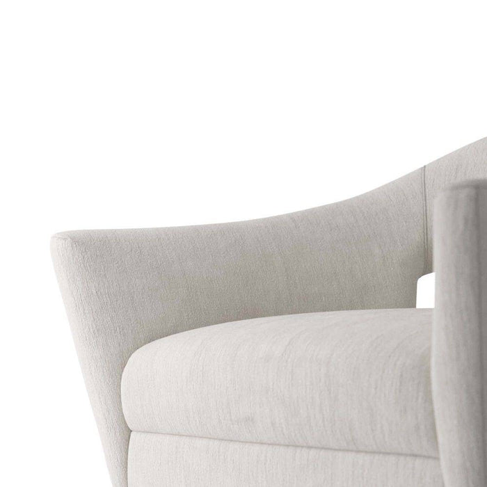 Arteriors FRU04 Chair, Polar Boucle/Pale Brass Iron