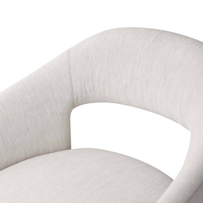 Arteriors FRU04 Chair, Polar Boucle/Pale Brass Iron