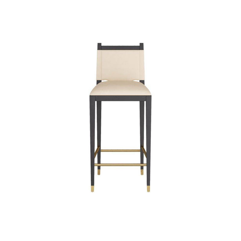 Arteriors FSI07 Bar Stool, Ivory Leather