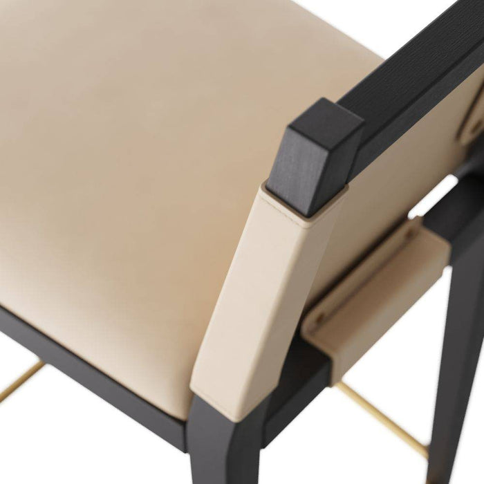 Arteriors FSI07 Bar Stool, Ivory Leather