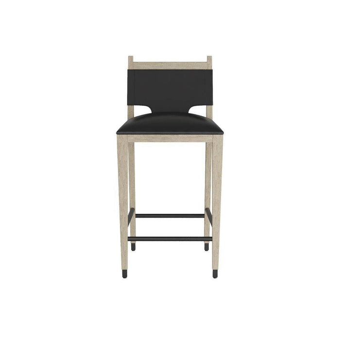Arteriors FSI08 Bar Stool, Ebony Leather