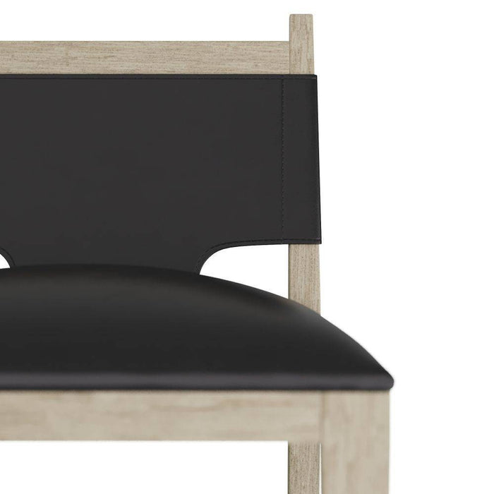 Arteriors FSI08 Bar Stool, Ebony Leather