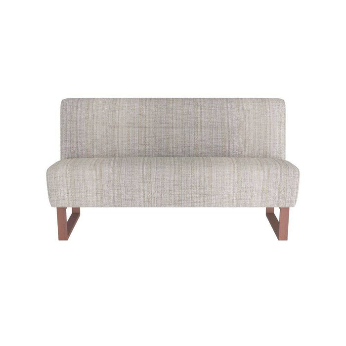 Arteriors FTU01 Settee, Platinum Tweed/Dark Walnut
