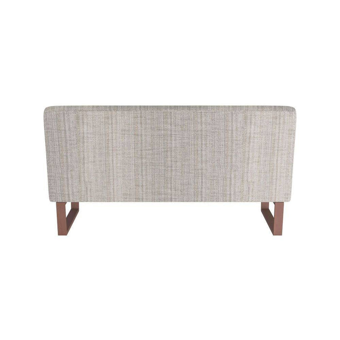 Arteriors FTU01 Settee, Platinum Tweed/Dark Walnut