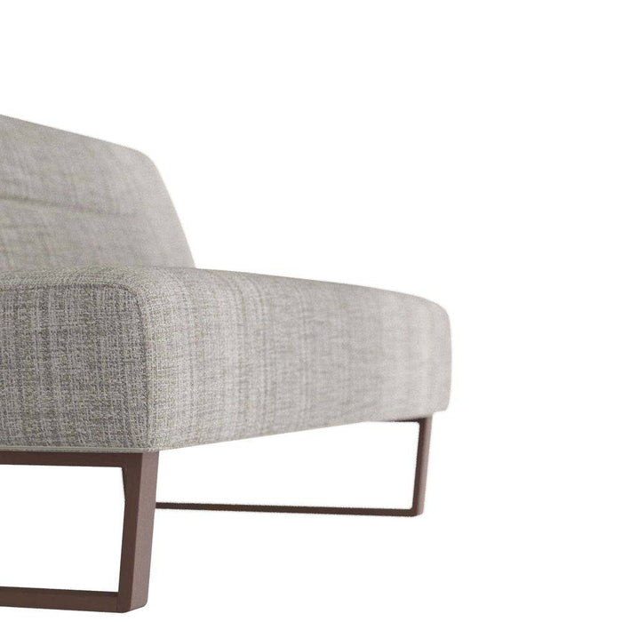 Arteriors FTU01 Settee, Platinum Tweed/Dark Walnut