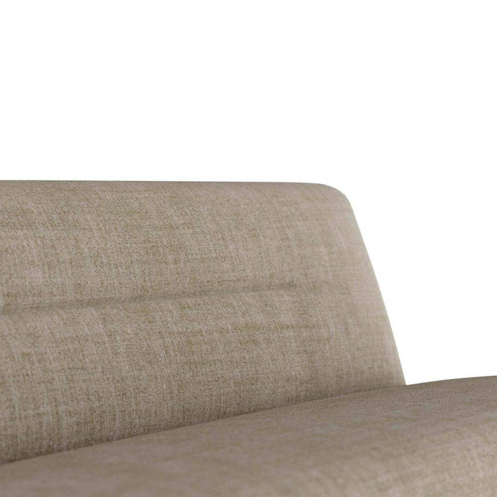 Arteriors FTU02 Settee, Pebble Linen/Dark Walnut