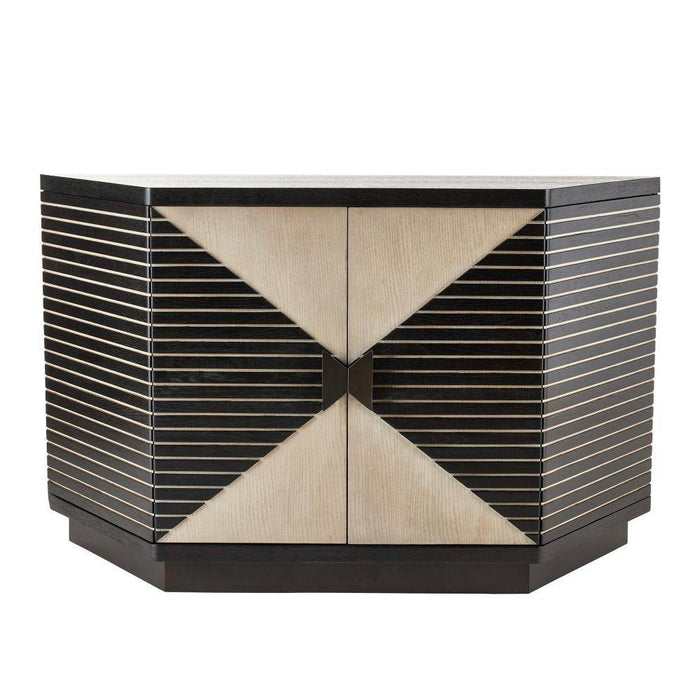 Arteriors FZS05 Credenza, Ebony Oak/Smoke Oak/Bronze