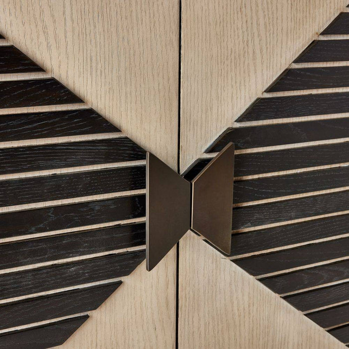 Arteriors FZS05 Credenza, Ebony Oak/Smoke Oak/Bronze