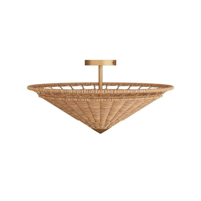 Arteriors GCDFS01 Flush Mount, Natural, Rattan