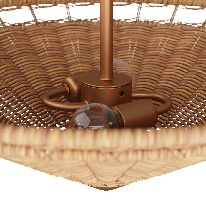 Arteriors GCDFS01 Flush Mount, Natural, Rattan