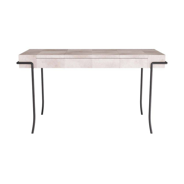 Arteriors GDFKI01 Desk, Ivory Vellum/Blackened Iron