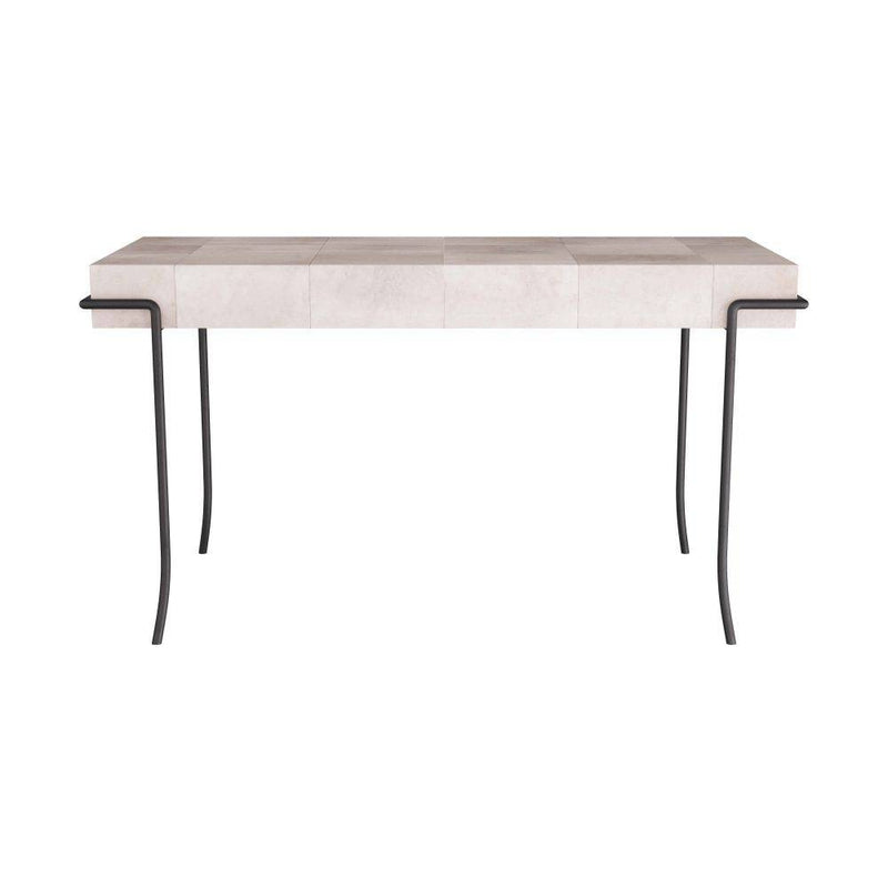 Arteriors GDFKI01 Desk, Ivory Vellum/Blackened Iron