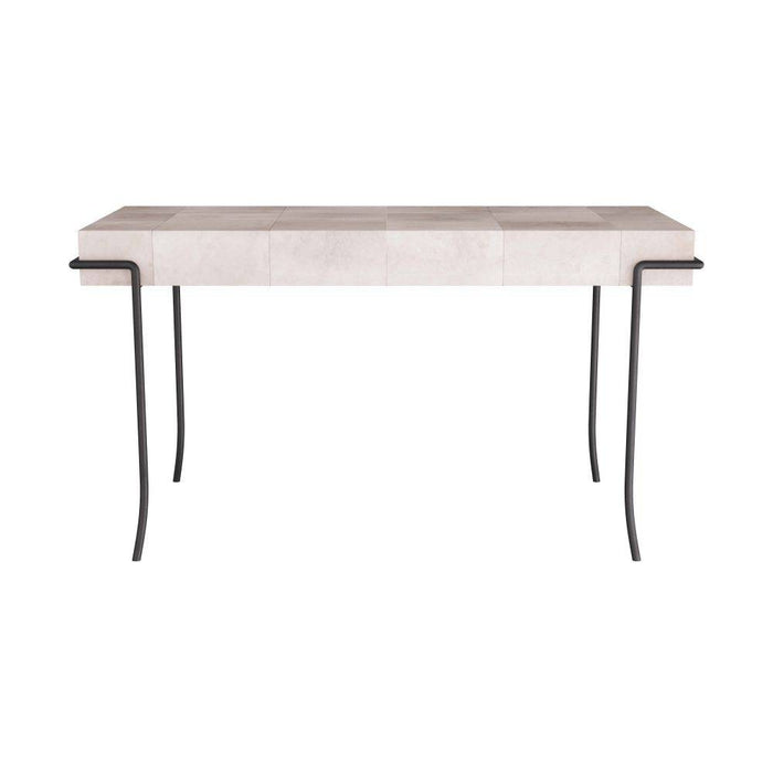Arteriors GDFKI01 Desk, Ivory Vellum/Blackened Iron