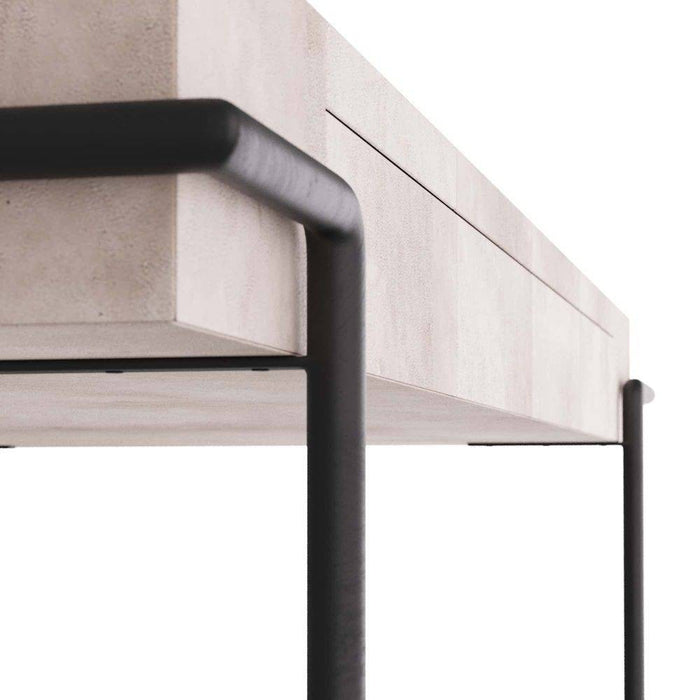 Arteriors GDFKI01 Desk, Ivory Vellum/Blackened Iron