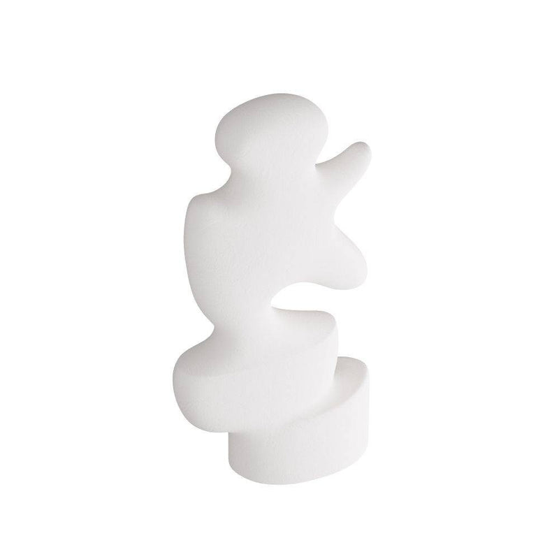 Arteriors GKATC03 Sculpture, White Plaster, Resin