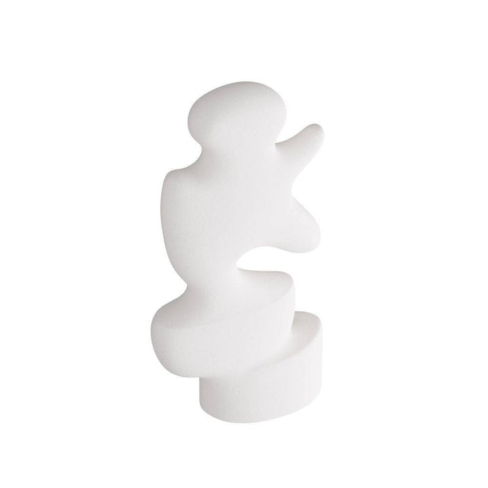 Arteriors GKATC03 Sculpture, White Plaster, Resin