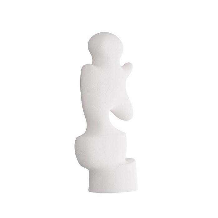 Arteriors GKATC03 Sculpture, White Plaster, Resin
