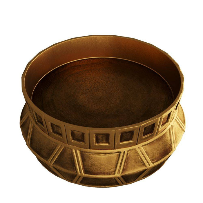 Arteriors GKAYI01 Centerpiece, Set of 2, Antique Brass