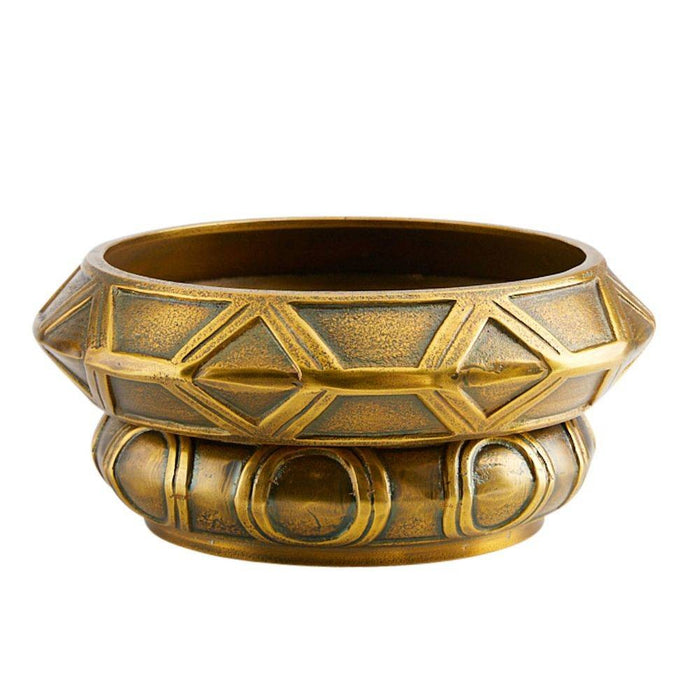 Arteriors GKAYI02 Centerpiece, Set of 2, Antique Brass