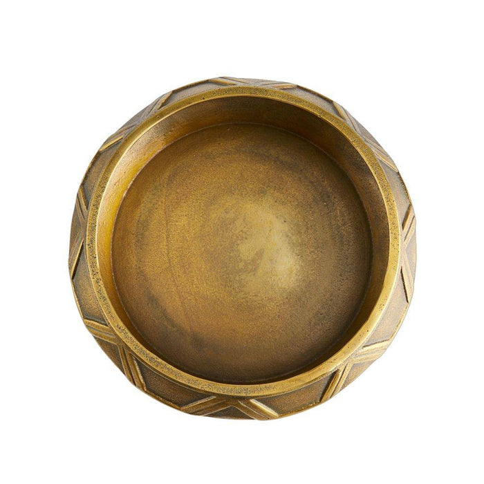 Arteriors GKAYI02 Centerpiece, Set of 2, Antique Brass