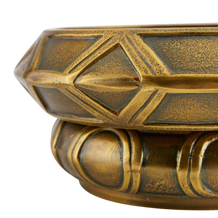 Arteriors GKAYI02 Centerpiece, Set of 2, Antique Brass
