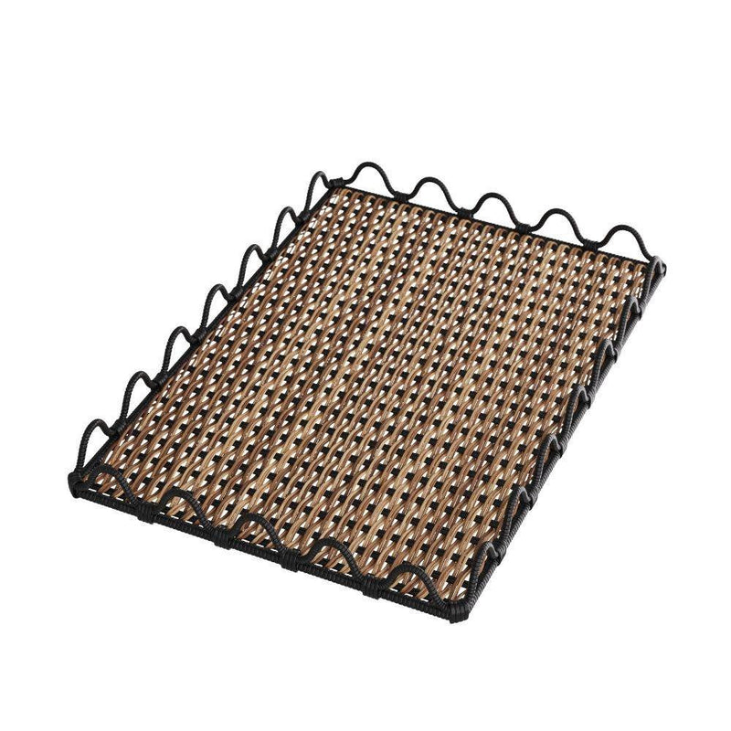 Arteriors GKAYS01 Tray, Natural & Black, Rattan