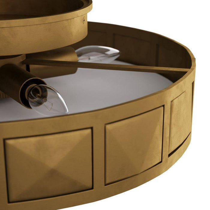 Arteriors GKDFC02 Flush Mount, Antique Brass