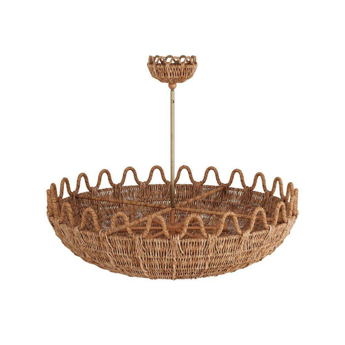 Arteriors GKDLS01 Chandelier, Natural, Rattan