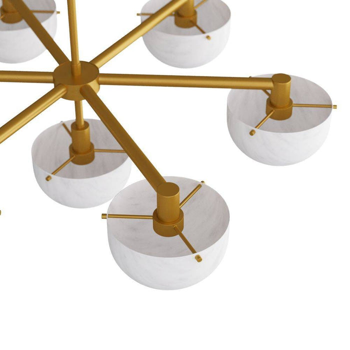 Arteriors GKDMC01 Chandelier, Antique Brass