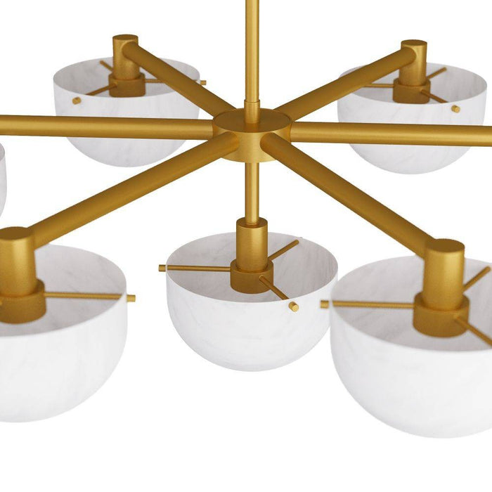 Arteriors GKDMC01 Chandelier, Antique Brass