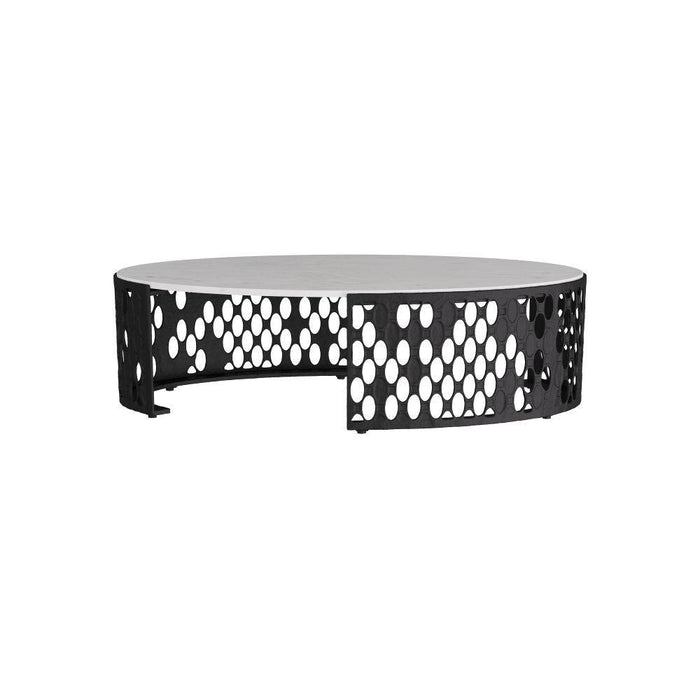 Arteriors GKFCI01 Coffee Table, White, Banswara Marble