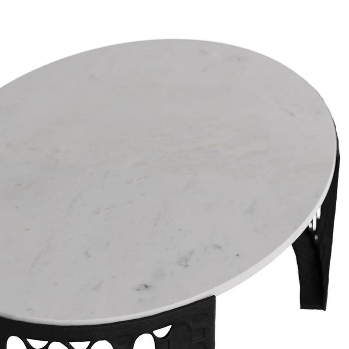Arteriors GKFCI01 Coffee Table, White, Banswara Marble