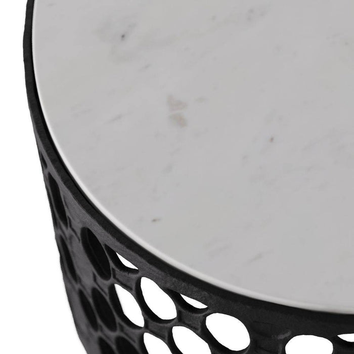 Arteriors GKFCI01 Coffee Table, White, Banswara Marble