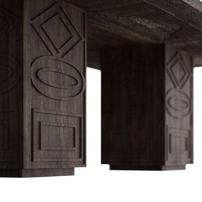 Arteriors GKFDI01 Dining Table, Burnt, Mango Wood