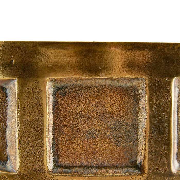 Arteriors GKFEI01 End Table, Antique Brass