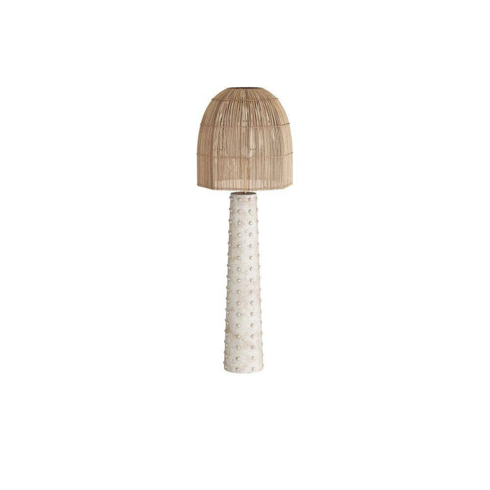 Arteriors PFS02 Floor Lamp, Mactan Stone, Resin