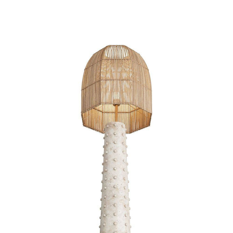 Arteriors PFS02 Floor Lamp, Mactan Stone, Resin