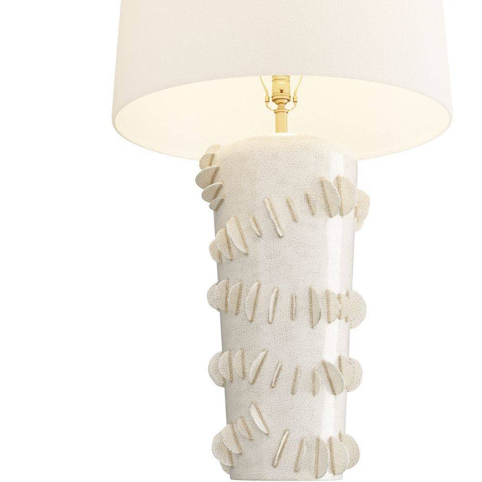 Arteriors PTC11-SH021 Table Lamp, Ivory Crackle, Ceramic