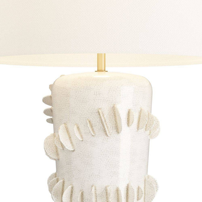 Arteriors PTC11-SH021 Table Lamp, Ivory Crackle, Ceramic