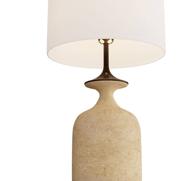 Arteriors PTC15-SH027 Table Lamp, Sand, Faux Travertine